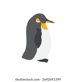 Pinguim de desenhos animados bonito. Ártico, animal Polar. Ícone de imagem de criação. Ilustração de vetor.