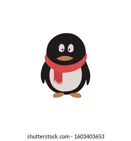 Cute, cartoon penguin bird, vector illustration design. Flat design.
