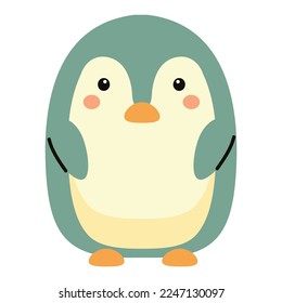 Cute Cartoon penguin doodle vector sign