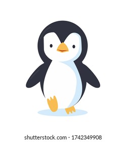 Cute Cartoon penguin  icon vector
