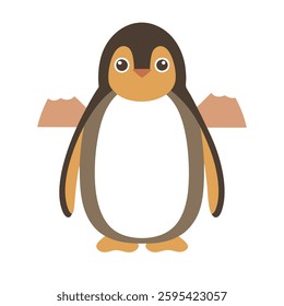 Cute Cartoon Penguin Illustration, Vector Graphic