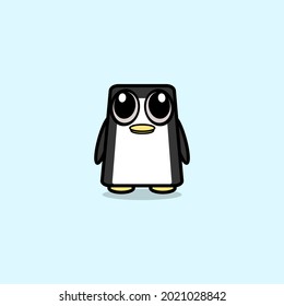 cute cartoon penguin vector illustration for kid or mascot logo