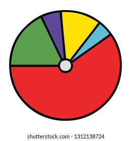 cute cartoon of a pie chart