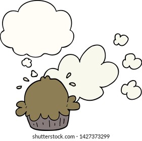 cute cartoon pie with thought bubble