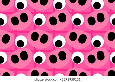 cute cartoon pig seamless vector pattern