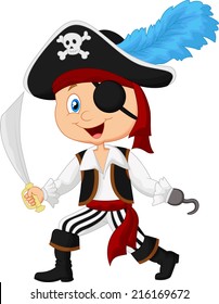 Cute cartoon pirate