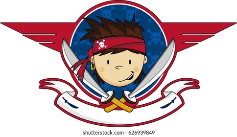 Cute Cartoon Pirate