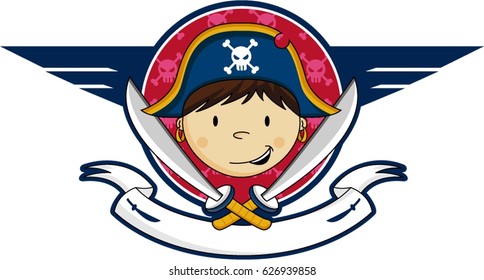 Cute Cartoon Pirate