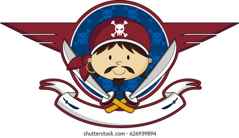 Cute Cartoon Pirate