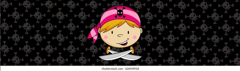 Cute Cartoon Pirate