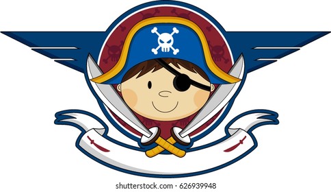 Cute Cartoon Pirate
