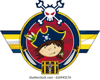 Cute Cartoon Pirate