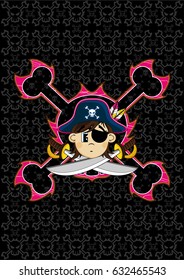 Cute Cartoon Pirate