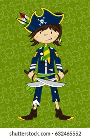 Cute Cartoon Pirate