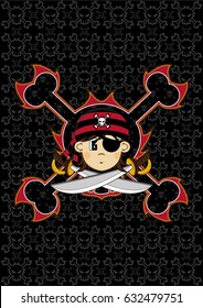 Cute Cartoon Pirate