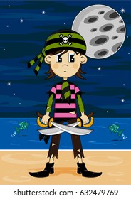 Cute Cartoon Pirate