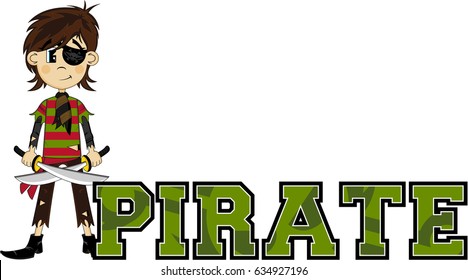 Cute Cartoon Pirate