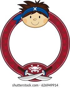 Cute Cartoon Pirate Boy