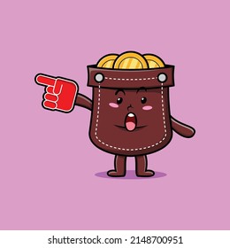 Cute Cartoon Pocket with foam finger glove in modern design