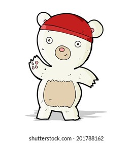 bonito desenho animado urso polar