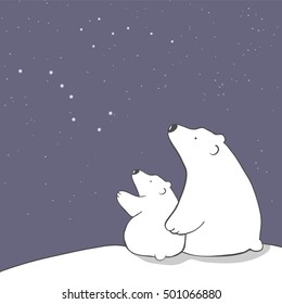 1,207 Mother And Baby Polar Bear Stock Illustrations, Images & Vectors 