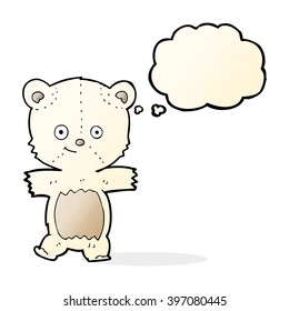 cute cartoon polar bear with thought bubble