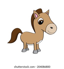 Cute cartoon pony illustration