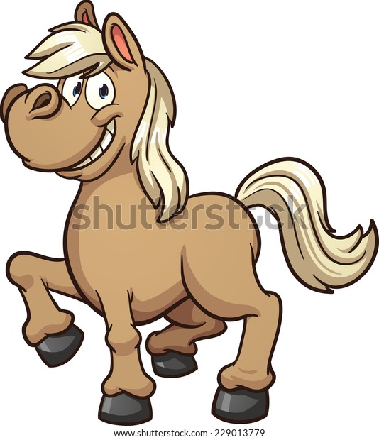 Joli Poney De Dessin Anime Image Image Vectorielle De Stock Libre De Droits