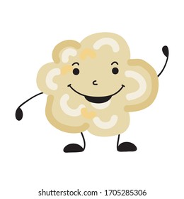 Cute cartoon popcorn. Vector illustration