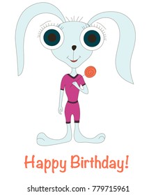 Cute cartoon poster, postcard.