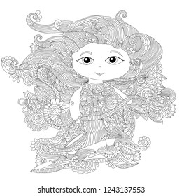Cute cartoon for print and design