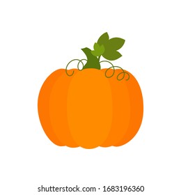 Cute Cartoon Pumpkin. Caricature. Vector illustration. For packaging, brochures, advertising, design.