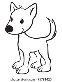 Cute cartoon puppy.