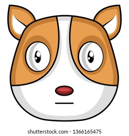 Cute cartoon puppy vector illustartion on white background