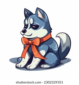 A Cute Cartoon puppy vector illustration.