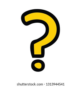 cute cartoon of a question mark