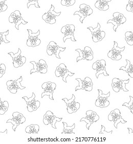 Cute Cartoon Rabbit are Hare Face Pattern. Seamless background