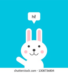 Cute Cartoon Rabbit With 