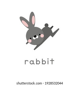 Cute Cartoon Rabbit Jumping Vector Illustration Stock Vector Royalty Cute Cartoon Rabbit Jumping Vector Illustration Stock Vector Royalty