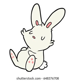 cute cartoon rabbit sleeping
