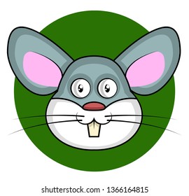 Dibujo vectorial de conejo de dibujos animados personalizados sobre fondo blanco