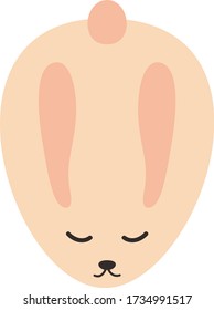 Cute Cartoon Kaninchen, Vector Illustrationskaninchen auf einem weißen Hintergrund. Zeichnen für Kinder
