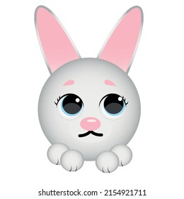 cute cartoon rabbit, vector illustration 