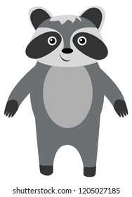 Cute cartoon raccoon