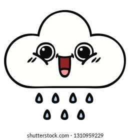 cute cartoon of a rain cloud