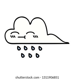 cute cartoon of a rain cloud