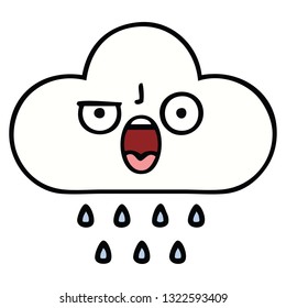 cute cartoon of a rain cloud