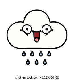 cute cartoon of a rain cloud