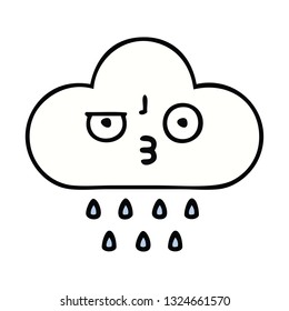cute cartoon of a rain cloud