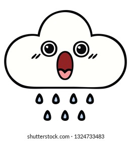 süßer Cartoon einer Regenwolke